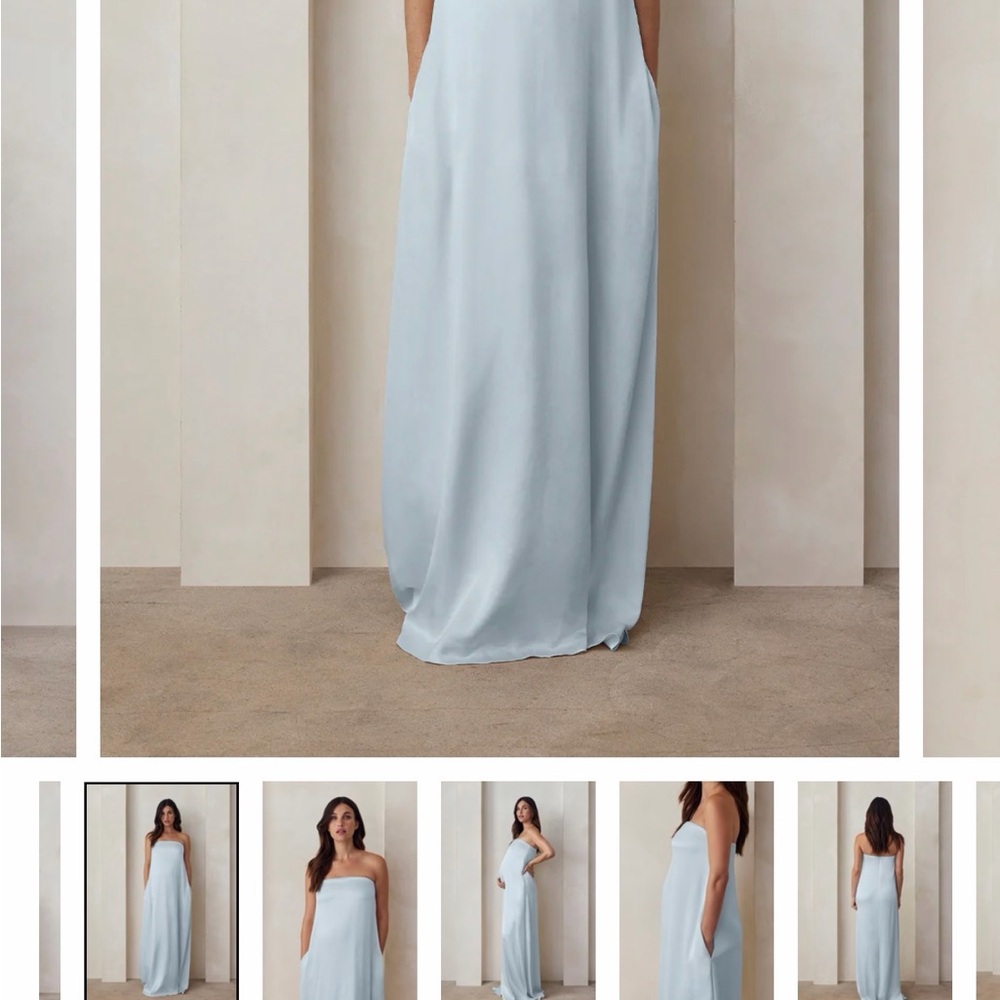 Chic Strapless BUMPSUIT Blue  Maxi Dress